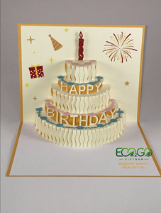Carte de vœux simple en papier 3D avec impression offset, écologique et recyclable - Product Image 2