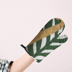 Mitaines de four imprimées 100% coton pour usage en cuisine, ensemble de mitaines de four pour restaurant, vente en gros en Inde - Product Image 1