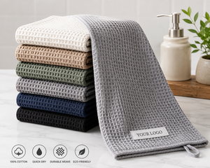 Waffle <b>Kitchen</b> Towels & Dish <b>Cloths</b> Set-Cotton Woven Quick-Dry Home <b>Kitchen</b> Essentials - Product Image 1