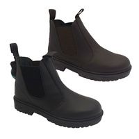 Bottes d'école DAIZEN STAR INTERNATIONAL - Bottes en cuir verni synthétique de haute qualité, à lacets/à fermeture auto-agrippante/Velcro, hauteur cheville/mi-mollet