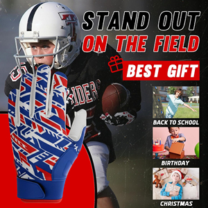 Nouveaux gants de football américain de qualité supérieure pour hommes et logo personnalisé, gants de football américain à séchage rapide - Product Image 4