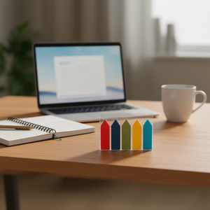 Il Pet Sticky Notes 44x12mm 20 fogli 5 colori toni scuri - Product Image 1