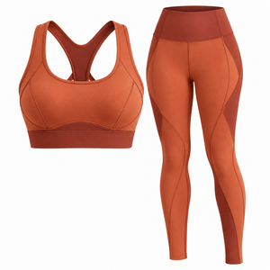 Conjunto de Yoga de 6 Piezas a Cuadros para Mujer, Ropa Deportiva con Cierre, Ajustada, Transpirable, para Atletas Femeninas - Product Image 6