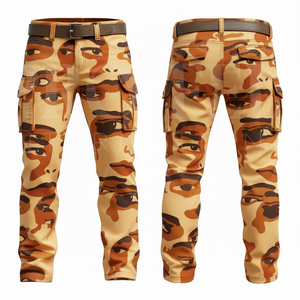 Stretchy Cotton Camouflage Cargo Pants Multi Pocket Outdoor Work <b>Trousers</b> Casual Utility Comfortable Slim Fit Customized Pants - Product Image 6