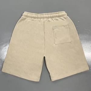 Fabricante de Pantalones Cortos de Felpa de Algodón Personalizados, Pantalones Cortos Deportivos de Felpa Francesa, Proveedor de Ropa Casual con Etiqueta Privada OEM ODM - Product Image 3