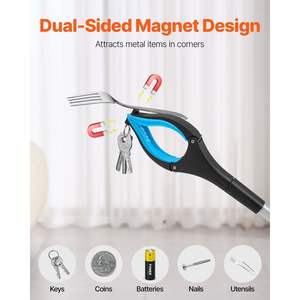 2-Pack Heavy Duty 34\" Foldable Reacher Grabber Pickup Tool with 360-Degree Rotating Jaw Magnets Multi-functional <b>Grab</b> <b>Bars</b> - Product Image 5