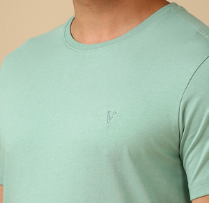 T-shirt en coton uni pour homme, coupe classique, col rond doux, décontracté, usage quotidien, qualité supérieure, logo personnalisé, prix d'usine - Product Image 3