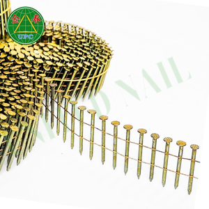 Clavos en rollo de alambre de acero OEM de 14000 piezas, de origen directo, con revestimiento amarillo de 15-16 grados, de 1-1/4 pulgadas, para palets de madera - Product Image 4