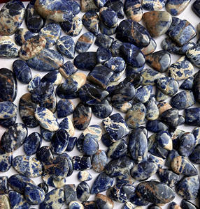 100% Sodalite naturelle pierres précieuses en vrac gros cristal pierres précieuses fabrication de bijoux approvisionnement en vrac pierre Cabochon coupe mélange forme - Product Image 3