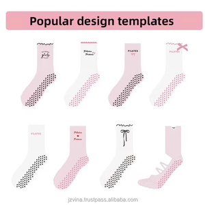 Calcetines de Mujer JZVINA, Estilo Deportivo, con Lazo Decorativo, Color Sólido, para Pilates, Uso Diario, Primavera, Tejido Elegante - Product Image 6