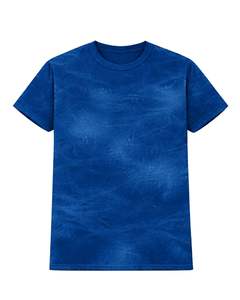 Camiseta Personalizada Azul Rey con Efecto Teñido para Hombre, Cuello Redondo, Manga Corta, Algodón, Estilo Casual Urbano, Lavado Vintage, OEM, Venta al por Mayor - Product Image 1