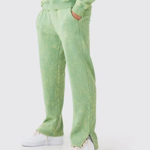 Conjunto Deportivo Informal de Dos Piezas para Hombre, Sudadera con Capucha Lavada de Estilo Vintage y Pantalones de Pierna Recta - Product Image 5