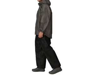 Wholesale Unisex <b>Black</b> Polyester Waterproof <b>Rain</b> Suit Full Sleeve Reflective Strip <b>Jacket</b> Pants Set Customized design and color - Product Image 2