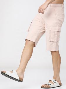 Pantalones cortos Cargo ecológicos para hombre, pantalones cortos informales sostenibles de algodón orgánico con bolsillos hasta la rodilla, pantalones cortos Cargo - Product Image 2