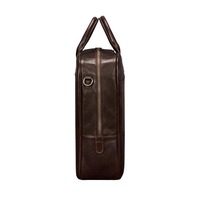 Sac pour ordinateur portable en cuir sophistiqué pour homme, marron foncé, sac de transport exécutif, sacoche d'affaires moderne, grande capacité, sac de bureau
