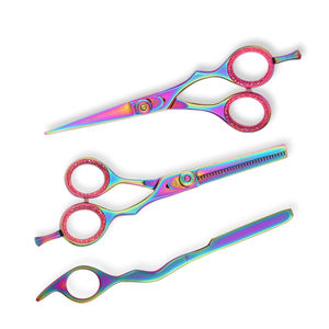 Ciseaux de coiffure professionnels noirs revêtus, ciseaux de coupe et d'éclaircissement, kit de barbier standard - Product Image 3