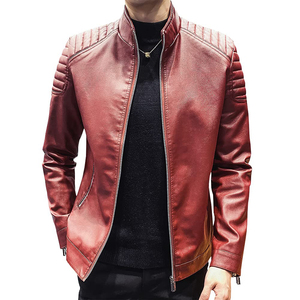 Best Selling 100% Leather <b>Jacket</b> for Men Custom Made Logo And Design Windproof Waterproof Fashionable Leather <b>Jacket</b> - Product Image 2