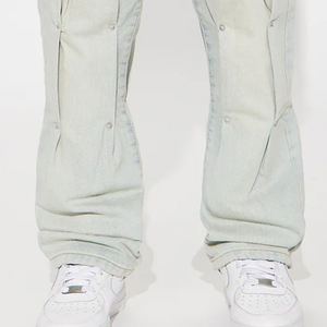 Pantalones de mezclilla azules para niños, económicos, con tacto suave, material duradero, con diseño de logotipo personalizable para compras al por mayor. - Product Image 5