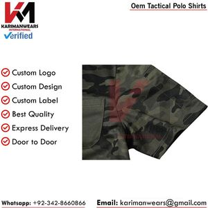 เสื้อโปโลเพ้นท์บอลสไตล์ทหารสำหรับผู้ชาย OEM ผ้าบางเบา ระบายความชื้น ผู้ผลิตสำหรับการสั่งซื้อจำนวนมาก - Product Image 2