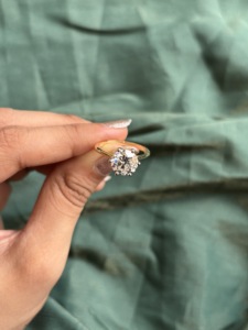 Anillo de Diamante Tallado en Oro Amarillo de 14K, Cultivado en Laboratorio, Certificado IGI, Joyería Elegante, Diseño Atemporal, Brillo Natural, Anillo de Compromiso, Oro Estilo Sty - Product Image 1
