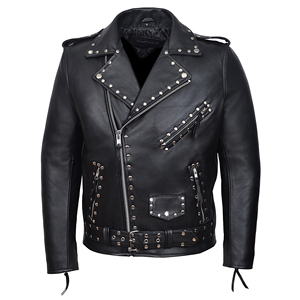 Custom 100% Genuine Cowhide Leather Studded Biker <b>Jacket</b> <b>Men</b>’s BRANDO Rocker Motorcycle Leather <b>Jacket</b> Premium Quality Hardware - Product Image 1