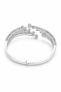 Brazalete de Moissanita en Plata de Ley 925 con Baño de Rodio, Estilo Clásico para Regalo de Boda y Aniversario - KLSB20711 - Product Image 4