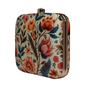 Pochette élégante à imprimé floral ethnique pour femmes, idéale pour les occasions formelles et festives - Product Image 2