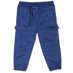 Kids Unisex Cargo Jogger Pants Stretch Cotton Pockets Cuffs Drawstring Autumn High Quality - Product Image 1