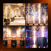 U`King Mini 500W Fontaine de feux d'artifice froids électroniques, machine à étincelles froides avec télécommande DMX pour mariage, scène, discothèque, fête