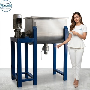 Mezcladora Horizontal de Cinta de Acero Inoxidable de Alta Resistencia, Motor de 3 kW, Capacidad de 100 L, Mezcla Eficiente de Polvo Seco, Recubrimiento de Alimentos - Product Image 1
