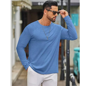 T-shirts à col rond unis et élégants pour hommes, décontractés, à manches longues, pour le gaming, le sport, les athètes, unisexe, pour garçons et l'école - Product Image 4