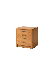 Mueble de Almacenamiento Moderno de Madera Marrón Claro con 2 Cajones y Diseño de Panel Plano para Sala de Estar y Dormitorio - Product Image 6