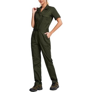 Conjunto de Ropa de Trabajo Unisex, Camisa de Manga Corta y Pantalones de Color Sólido, Viscosa/Poliéster, Transpirable, Talla Grande, Estilo Casual de Primavera, Ecológico - Product Image 2