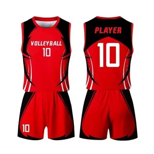 Uniformes de Voleibol Personalizados con Logotipo OEM para Equipos Adultos, Tela de Malla Antibacteriana de Alta Calidad, Cuello en V, Precio Bajo - Product Image 4