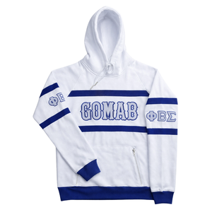 Sudadera con Capucha Blanca Phi Beta Sigma GOMAB, Ropa de Fraternidad Griega con Gráficos Audaces, Comodidad Premium y Estilo para el Día a Día - Product Image 4