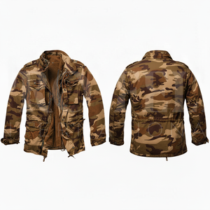 Chaqueta de Trabajo Multibolsillos Impermeable y Cortavientos con Forro Desmontable y Dobladillo Desgarrable, Camuflaje OEM al por Mayor - Product Image 2