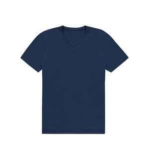 T-shirts d'été pour hommes à col en V, couleur unie, style décontracté, mode streetwear, collection été 2025, vêtements pour hommes, stock en gros - Product Image 3
