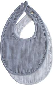 Bavoirs en mousseline pour bébés - 95% bambou, 5% élasthanne - Respirant, extensible, tons neutres - Product Image 2