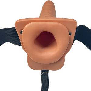 9.5" Realistic Squirting Wearable <b>Dildo</b> Hollow Strap On For Ejaculating Liquid - Product Image 5