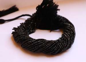 Cuentas facetadas de espinela negra AAA, 10 hebras, 2-2.5 mm, cuentas de espinela negra natural facetadas, 13 pulgadas, para fabricación de joyas - Product Image 4