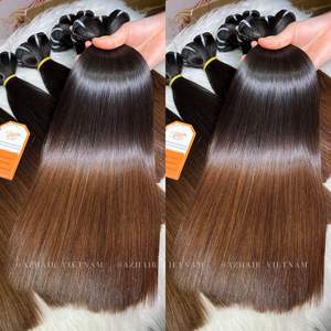 Peluca de grosor súper doble estirado, Color negro ondulado Natural, tamaño personalizado, extensiones de cabello humano vietnamita Real - Product Image 5