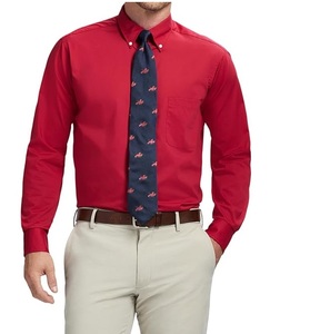 Latest Style Maroon Color Plain Soft Cotton Office Workwear 100% Cotton Buttons Down Dress <b>Shirts</b> Formal Business Dress <b>Shirts</b> - Product Image 5