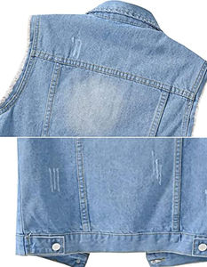 Chaleco Vaquero de Alta Calidad, Diseño Personalizado y Logotipo, Tallas Grandes, Informal, Ecológico, para Invierno, Venta al Por Mayor Directo de Fábrica - Product Image 2