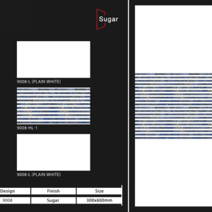 Revêtement mural en carreaux de céramique 300x600mm pour salle de bain et cuisine, finition brillante ou mate, surface sculptée effet sucre, design mural intérieur luxueux - Product Image 1