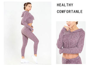 Sudadera corta con capucha para mujer, de manga larga, tejida, de color sólido, transpirable, para primavera - Product Image 6