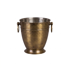 Good Look Ice Bucket Round Modern Design Rust Resistant Party Use With Handles Champagne Cooler Customized Design - Product Image 4