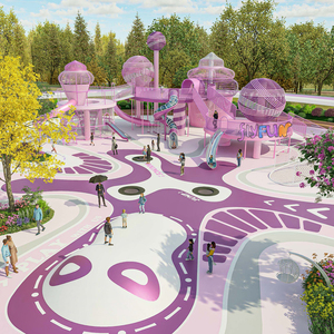 Parc <span class=keywords><strong>de</strong></span> loisirs familial en plein air 2026 sur le thème <span class=keywords><strong>de</strong></span> la crème glacée <span class=keywords><strong>avec</strong></span> grand toboggan, <span class=keywords><strong>filet</strong></span> d'escalade et manège nuage sauteur - Product Image 3