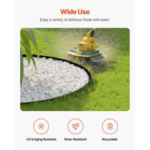 UV-Resistant M Flexible Lawn <b>Edging</b> Roll 20ft X 2 Inch <b>Plastic</b> Garden Border 120 Spikes No Dig Landscape <b>Edging</b> - Product Image 6