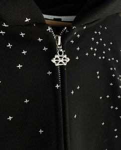 Sudadera con capucha personalizada vintage lavada y desgastada para hombre, OEM de fábrica, extragrande, de algodón 100% de alto gramaje, con cremallera y pedrería - Product Image 4