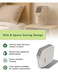 Deshumidificador Peltier de 800 ml, 360 ml/24 h, Silencioso, 32 dB, Deshumidificador Eléctrico para el Hogar, Dormitorio, Armario, Guardarropa, RV - Product Image 5